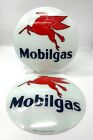 Mobilgas Gas Pump Globe Face 13 5  - Made Of Premium Double Strength Glass 