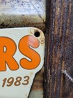 Vintage Hooters Porcelain Sign Old Restaurant Bar Hamburgers Female Waitresses