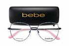 Bebe Eyeglasses Frames Bb5207 001 Jet Floral Blue Black Pink Cat Eye 53-16-140
