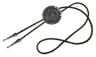 Moranse Bolo Tie With Pewter Aztec Calendar Circle Design Cowboy Two Colors