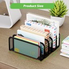 Gdindinfan Mail Organizer Countertop  Metal File Holder With 5-slot  Black