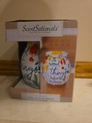 New Scentsationals Full Size Wax Warmer - Good Things Take Time - Floral Print 
