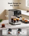 Ecozy 2-in-1 Espresso Machine W  Milk Frother Guided Touchscreen Self-cleaning