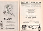 1947 Playbill The Importance Of Being Earnest John Gielgud Royale Vf