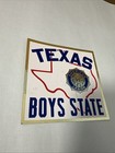 Vintage American Legion Texas Boys State Sticker Never Used Rare