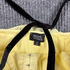 Beverly And Beck Corset Womens Xs Yellow Ruffle Halter Top Pleated Velvet Trim