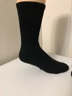     6 Pair Black Diabetic Crew Socks Made In Usa 10-13    