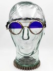 Antique Cobalt Blue Willson Half Lens Sunglasses Goggles Old Vtg Safety Glasses