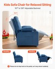 Vevor Kids Reclining Chair Toddler Recliner With Cup Holders   Pockets  blue 