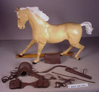 Vintage 1965 Marx Johnny West Flame Range Horse Action Figure Toy   Accessories