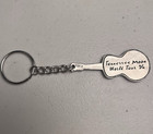 Neil Diamond Guitar Keychain 1996 World Tour Silver Tone Souvenir Rare Vintage