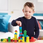 Wooden Building Blocks Set Educational Toy For Kids Natural Wood Construction