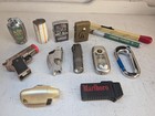 Lot Vintage Refillable Pocket Lighters Torches Keychain Zippo Marlboro Novelty