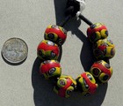 8 Old Antique Venetian Round Millefiori African Trade Beads  3933