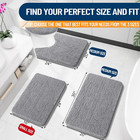 Olanly Bathroom Rugs 30x20  Extra Soft Absorbent Chenille Bath Rugs  Rubber Back
