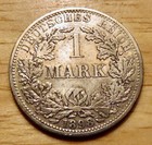 1898-a German 1 Mark  rarest Large Eagle Berlin Mint 