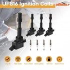 Deegooly 4pcs Ignition Coils   Iridium Spark Plugs For Hyundai Kia