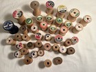 Lot Of 40 Vtg  Empty Sewing Thread Wood Spools  Mixed Sizes brands