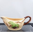 Vintage Wade Bramble England Ceramic Gravy Boat Leaf Berry Design 1950s