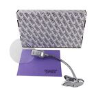 Clamp Clip On Desk Top Table Magnifier Led Lighted Magnifiying Flex Neck Mount
