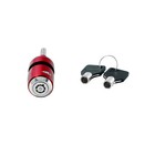 Red Motorcycle Helmet Lock On Clutch Handlebar For Harley Softail Dyna Fxd Flh