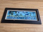 Vtg  Mcm Handmade Artist Tile Framed Picture  Water  Fish  Etc     Harris Strong