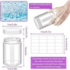 6 Pack 10oz Clear Plastic Jars With Lids  300ml Empty Round Cosmetic Containers