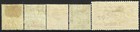 Great Britain Offices-morocco 1917  58- 62   Complete Kgv Overprints  Mint h  Xf