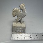 Vtg Cast Iron Rooster Cox Fence Marker Post Cap Finial Farm Decor Gray Rustic