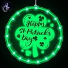 St  Patrick s Day Window Light Decorations  Hanging Irish Lucky Shamrock White