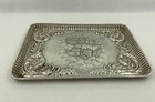 Antique Sterling Silver Winged Cherub Embossed Tray Birmingham 1903  240 Grams