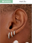 5 Pairs Small Sterling Silver Hoop Earrings Set For Women Lightweight Tiny Huggi