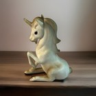 Vintage Handpainted Porcelain Unicorn Figurine 1960   s-taiwan-3 5   h