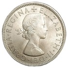 1964 Great Britain Florin 2 Shillings Unc Vintage Coin Queen Elizabeth Km 906