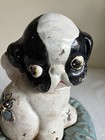 Vintage Hubley Puppo Dog Bee On A Pillow Cast Iron Still Bank Grace Drayton 1914