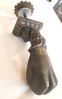 Antique Victorian Hand Shaped Brass Door Knocker 7    Long Very Heavy  Very Cool 