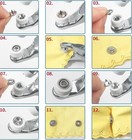 800pcs Metal Snap Button Kit 10 Colors   Hand Pliers Tool Press Stud Sewing Diy