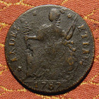 1787 Connecticut Copper     Draped Bust Left  Date   Lettering Full   Clear