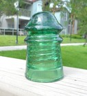 Nice Green Cd 106 Star Glass Insulator  b 