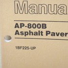 Cat Caterpillar Ap800b Asphalt Paver Operator Maintenance Manual Owner Book 1990