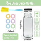 3 Pack 8 Oz Glass Juice Bottles With Lids  250 Ml Reusable Glass Water Bottle   