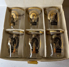 Coors Beer Barrel Gold Rim Sampler Drink Glasses Set Of 6 Shot Glass Vtg Niob