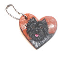 Cairn Terrier Brindle Dog Keychain  Hand Painted  Charm Key Tag