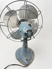 Westinghouse 12  Power-aire Vintage Desk Fan Blue Aluminum Blade Smooth 1940s