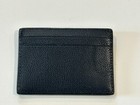 New Coach Black Genuine Leather Unisex Card Case Holder With Box Nwt  75