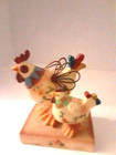 Vintage Chicken Mom Baby Farmhouse Country Kitchen Home Decor Figurine