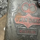 Antique Twin Oaks Vertical Pocket Tobacco  Empty Embossed Tin