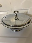 Vintage Kromex Usa Chrome 11 5  Round Serving Dish Bowl Catering Hotel Wedding