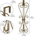17 Inches Heavy Duty Wreath Door Hanger With Flower Scroll Pattern Decoration