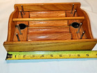Vintage Wood Sewing Thread Carry Tray Or Fly Tying Caddy